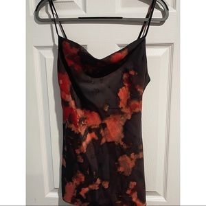 Petite Tie-Dye Cowl Neck Mini Dress